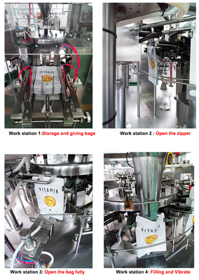 Fully Automatic Stand Up Pouch Packing Machine For Cashew Nut Candy Dried Fruit