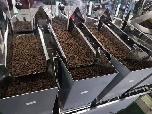 CE Certificate 304SS 4 Head Linear Weigher For Tin Cans Nut Filling Line
