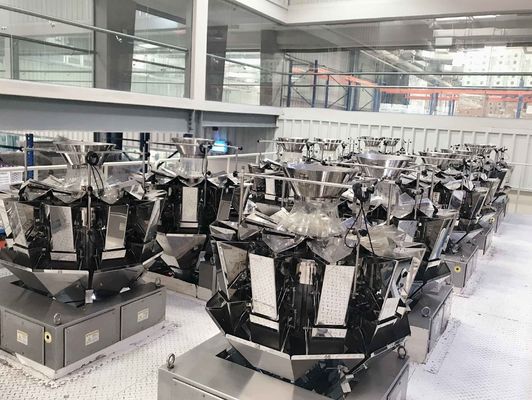 10 Heads Weigher Apple Banana Chips Packaging Machine