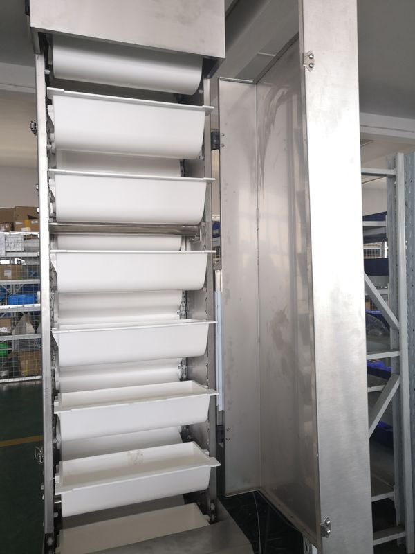 SS304 Frame 220V 0.75KW Chain Z Type Bucket Conveyor