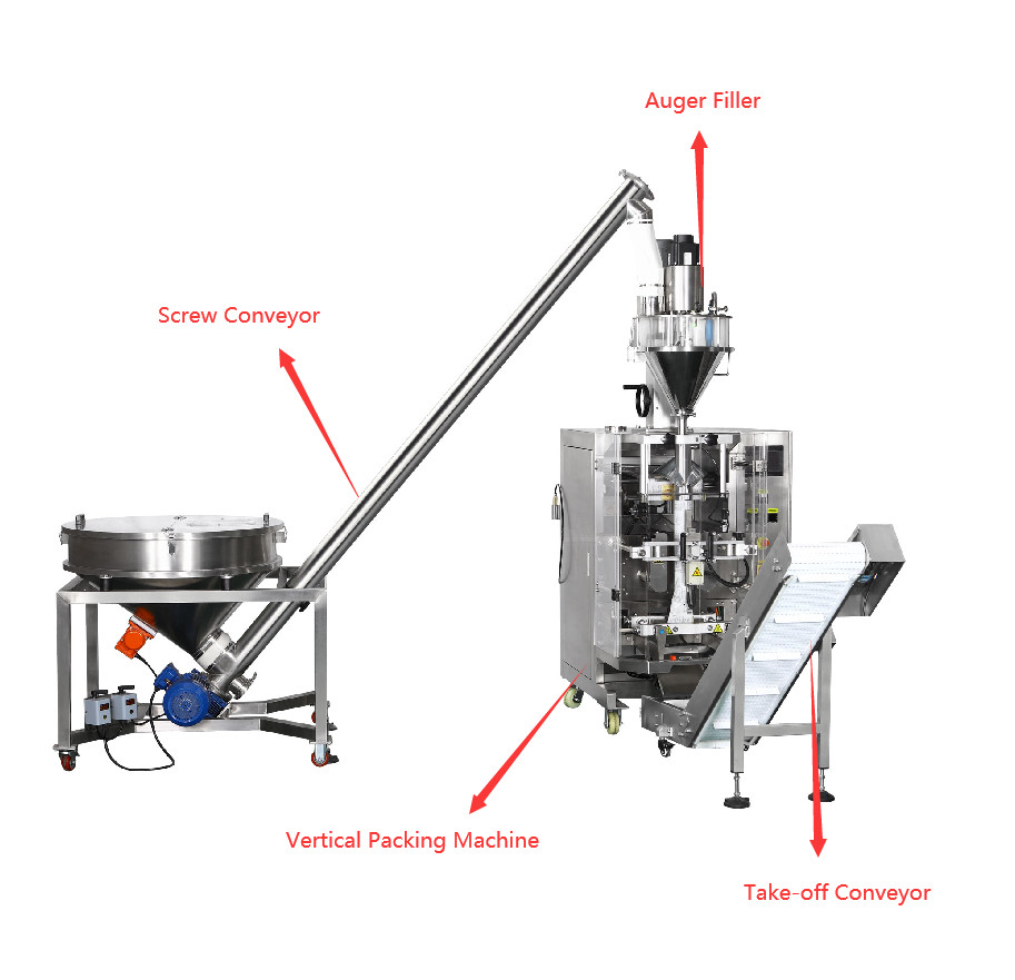 Coffee Powder Packing Pillow Bag Packaging Machine 200g 300g 500g
